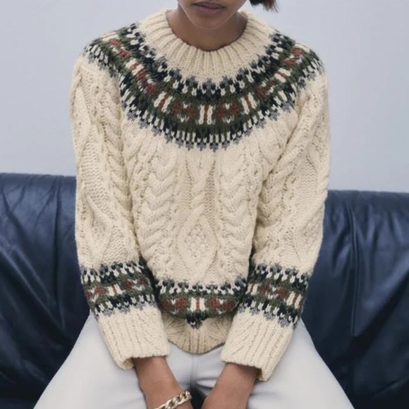 Zara fair isle sweater - Picture 1 of 5